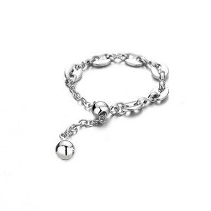 Dvojvrstvové okrúhle korálkové retiazkové dámske prsteňové šperky Originálne glamour dievčenské retiazkové prstene pre ženy Módne doplnky Nové