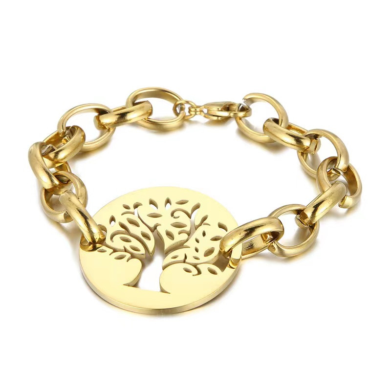 316L lanci od nehrđajućeg čelika Ogrlica Set narukvica Drvo života Privjesak Set ogrlica za žene Nakit Božićno drvce Poklon