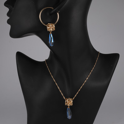 Cring Coco Polynesian Frangipani Комплекти обеци Жена Drop Earring Hawaiian Crystal Flower Jewelry Sets 2022 for Women Dropship