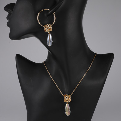 Cring Coco Polynesian Frangipani Комплекти обеци Жена Drop Earring Hawaiian Crystal Flower Jewelry Sets 2022 for Women Dropship