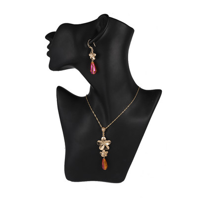 Cring Coco Polynesian Frangipani Комплекти обеци Жена Drop Earring Hawaiian Crystal Flower Jewelry Sets 2022 for Women Dropship