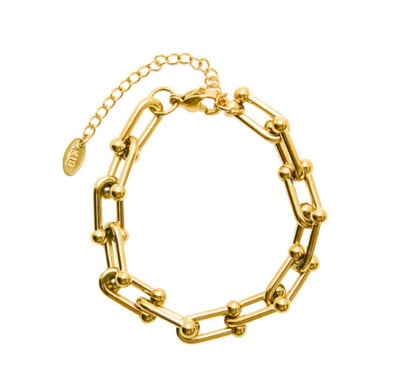 316L modni nehrđajući čelik u obliku slova U prošiveni debeli lanac, ogrlica, narukvica, set naušnica, set vjenčanog nakita