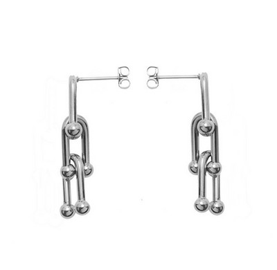 316L modni nehrđajući čelik u obliku slova U prošiveni debeli lanac, ogrlica, narukvica, set naušnica, set vjenčanog nakita