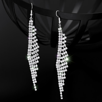 ZOSHI Nove luksuzne duge naušnice s resicama s kristalima za žene Plavo zelene svjetlucave naušnice Nakit za zabave Pokloni