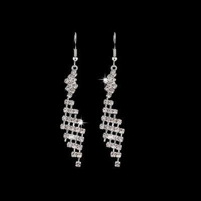 ZOSHI Nove luksuzne duge naušnice s resicama s kristalima za žene Plavo zelene svjetlucave naušnice Nakit za zabave Pokloni