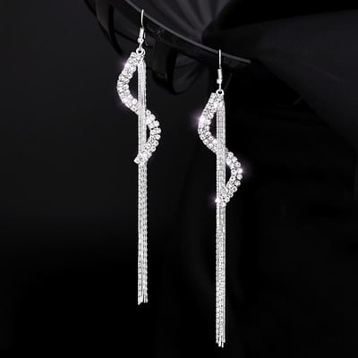 ZOSHI Nove luksuzne duge naušnice s resicama s kristalima za žene Plavo zelene svjetlucave naušnice Nakit za zabave Pokloni