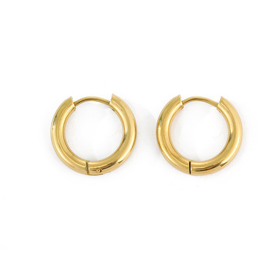 Малки обеци с обръч от неръждаема стомана за жени, мъже, малки златни обеци, корейски пиърсинг на хрущяла, класически аксесоари за бижута