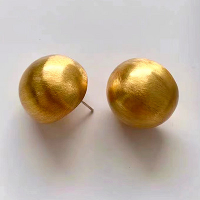 Bakrene kuglaste naušnice od pjeskarenja za žene Bižuterije Matirane naušnice za uši Vintage Metal Novi stil Poklon za djevojke Veleprodaja nakita C1151