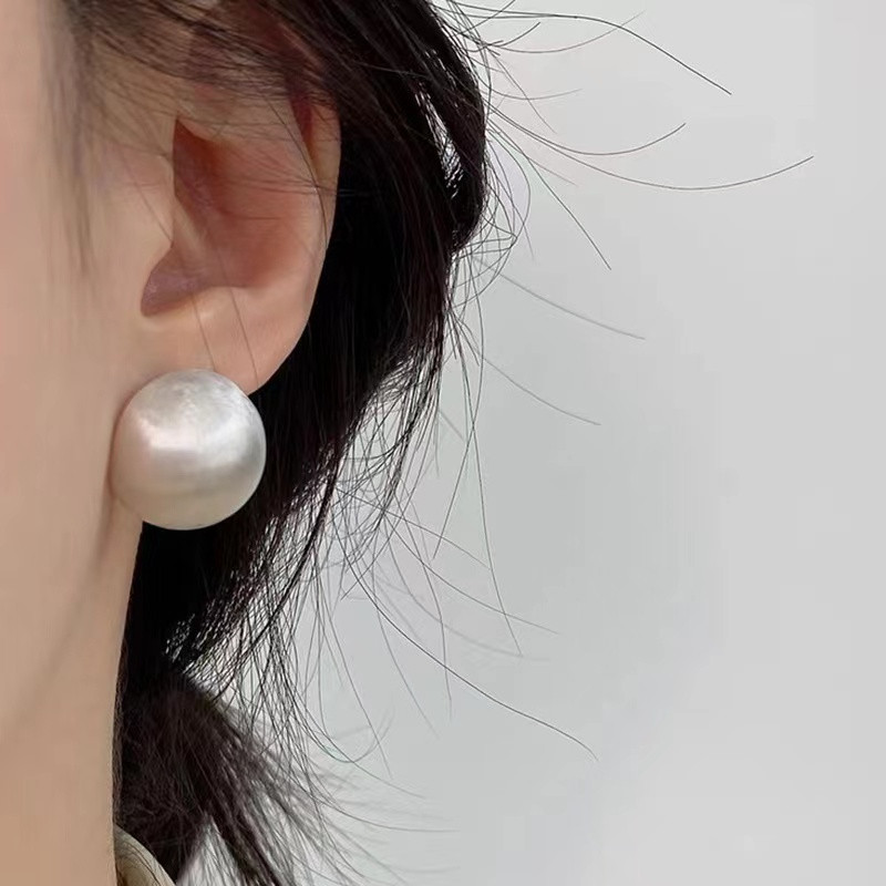 Bakrene kuglaste naušnice od pjeskarenja za žene Bižuterije Matirane naušnice za uši Vintage Metal Novi stil Poklon za djevojke Veleprodaja nakita C1151