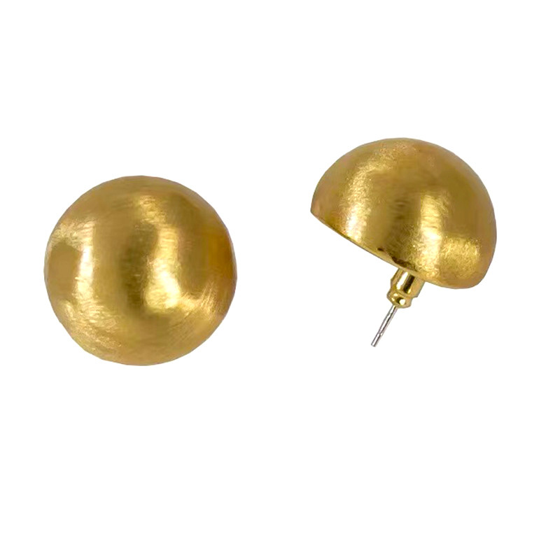 Bakrene kuglaste naušnice od pjeskarenja za žene Bižuterije Matirane naušnice za uši Vintage Metal Novi stil Poklon za djevojke Veleprodaja nakita C1151