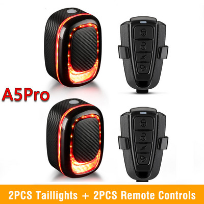 Wsdcam pametno stražnje svjetlo za alarm za bicikl sa kočionim svjetlom, USB punjivo stražnje svjetlo za bicikl za noćnu vožnju IPX5 vodootporan