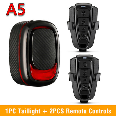 Wsdcam pametno stražnje svjetlo za alarm za bicikl sa kočionim svjetlom, USB punjivo stražnje svjetlo za bicikl za noćnu vožnju IPX5 vodootporan