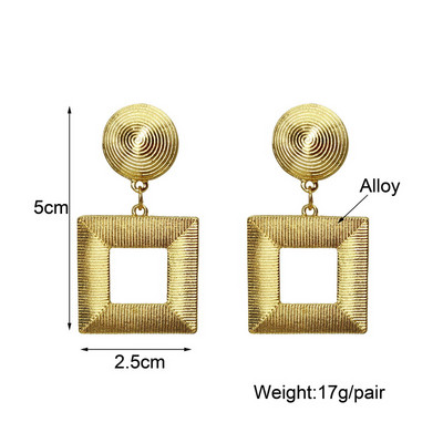 F.J4Z Fashion Punk auskarai moteriai Roko lydinio kvadratiniai Geo Chunky Auskarai Ladies Club Show Alloy Auskarai papuošalai Dropship