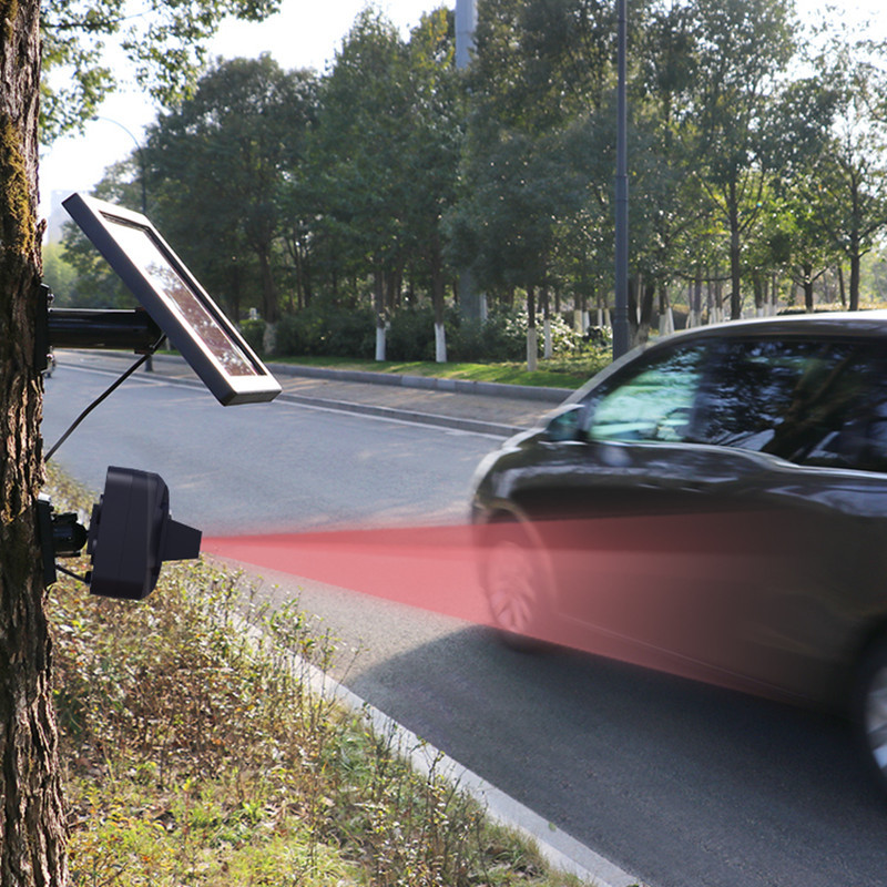 HTZSAFE 800 Meters Solar Wireless Driveway Alarm Outdoor Ανθεκτικό στις καιρικές συνθήκες Αισθητήρας κίνησης & Ανιχνευτής DIY Σύστημα ειδοποίησης ασφαλείας