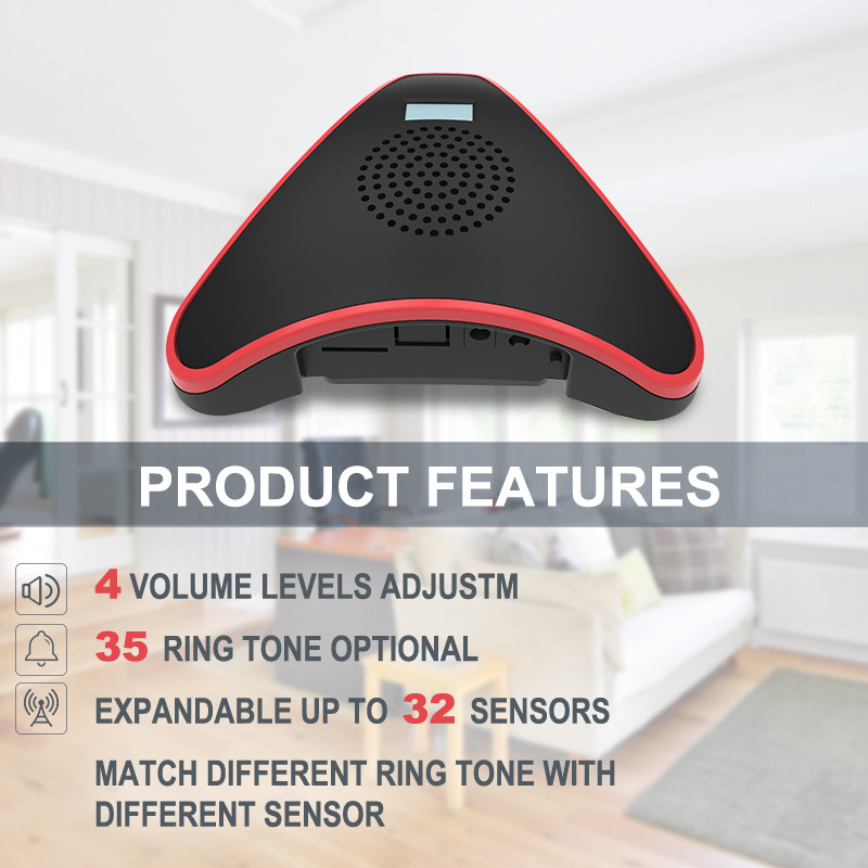 HTZSAFE 800 Meters Solar Wireless Driveway Alarm Outdoor Ανθεκτικό στις καιρικές συνθήκες Αισθητήρας κίνησης & Ανιχνευτής DIY Σύστημα ειδοποίησης ασφαλείας