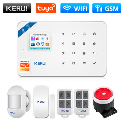 KERUI W181 Tuya Smart WIFI GSM sigurnosni alarmni sustav radi s Alexa kućnim detektorom pokreta IP kamerom senzorom vrata i prozora