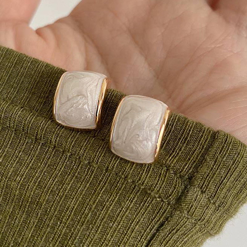 C-alakú Oil Drop Stud Ear Square Nyári divatos fülbevaló aretes de mujer Modernos 2022 boucles doreilles femme tendance bijoux