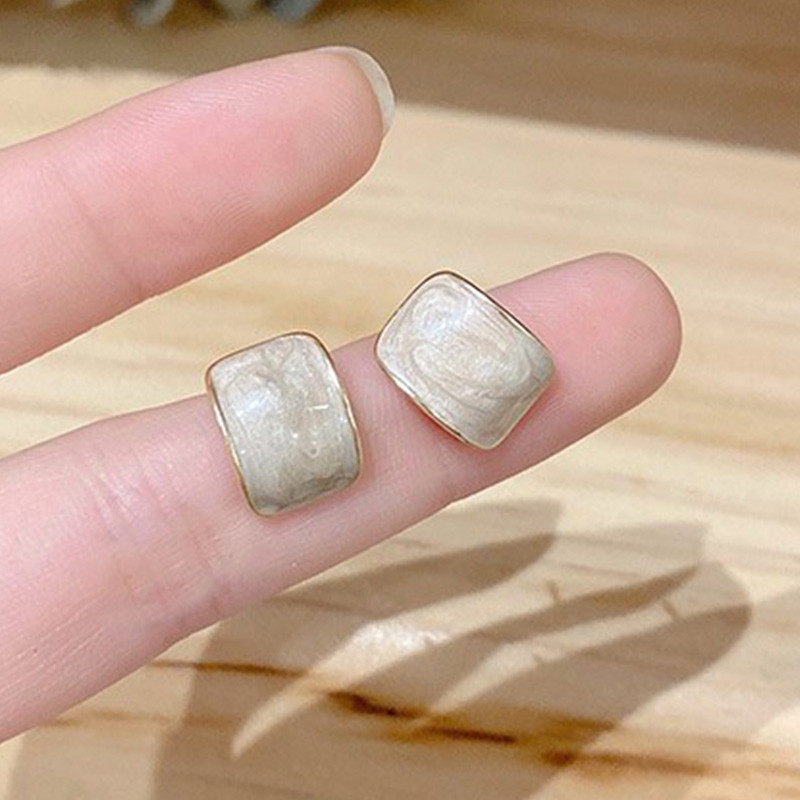 C-alakú Oil Drop Stud Ear Square Nyári divatos fülbevaló aretes de mujer Modernos 2022 boucles doreilles femme tendance bijoux