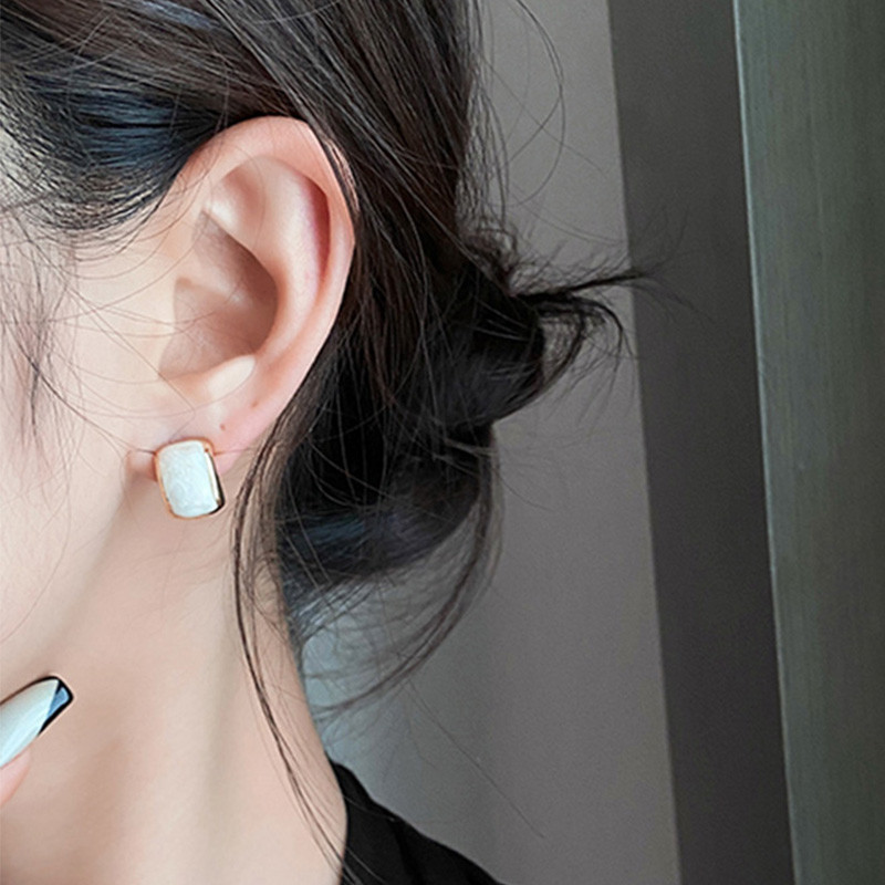 C-alakú Oil Drop Stud Ear Square Nyári divatos fülbevaló aretes de mujer Modernos 2022 boucles doreilles femme tendance bijoux