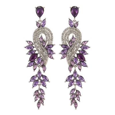 Ztech Geometric nagy, hosszú függő fülbevaló nőknek teljes kristály luxus ékszer esküvői parti Pendientes nyilatkozat bizsu