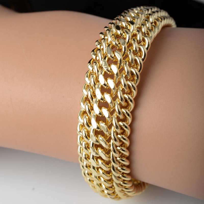 Sunny Jewelry Klasszikus dubai afrikai akciós láncok készletek széles nyakláncos karkötő nőknek Férfi hétköznapi viselet ajándék buli