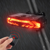 USB uzlādējams LED velosipēda signalizācijas velosipēda aizmugurējais lukturis pagrieziena signāla lukturi velosipēda lukturis aizmugurējā viedā velosipēda bezvadu tālvadības brīdinājuma gaisma