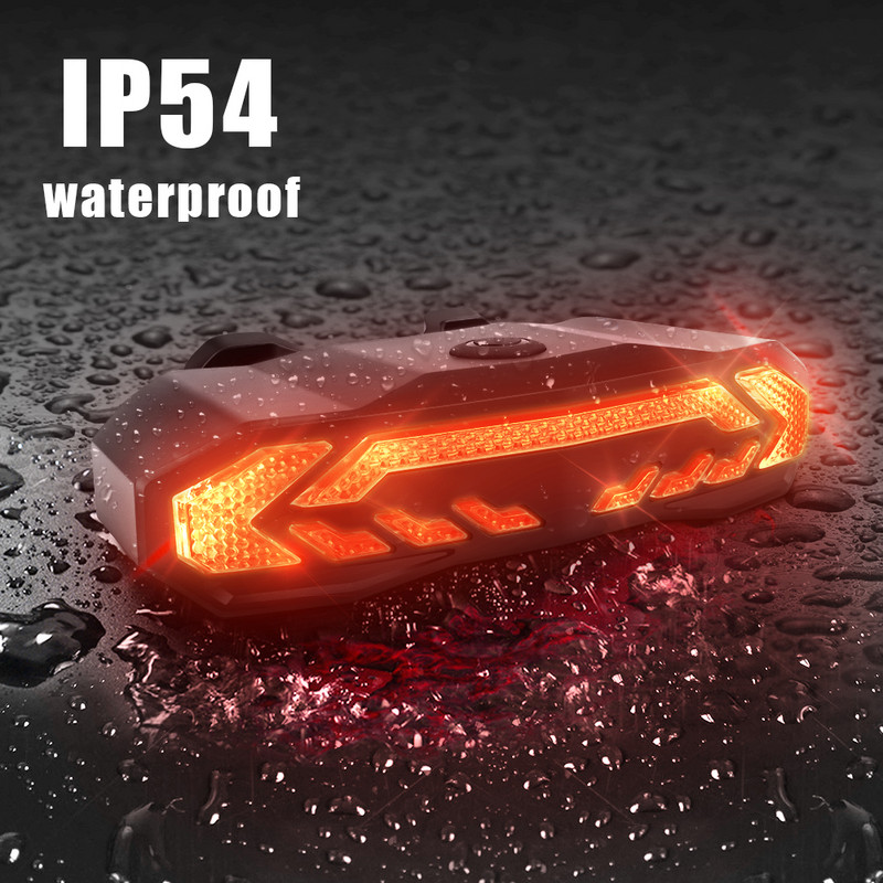 USB uzlādējams LED velosipēda signalizācijas velosipēda aizmugurējais lukturis pagrieziena signāla lukturi velosipēda lukturis aizmugurējā viedā velosipēda bezvadu tālvadības brīdinājuma gaisma
