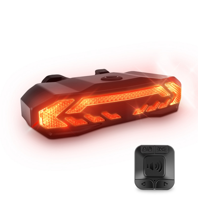 USB uzlādējams LED velosipēda signalizācijas velosipēda aizmugurējais lukturis pagrieziena signāla lukturi velosipēda lukturis aizmugurējā viedā velosipēda bezvadu tālvadības brīdinājuma gaisma