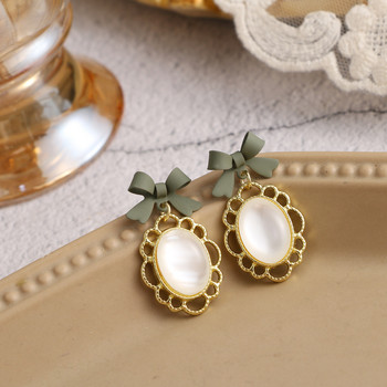 Винтидж Големи сладки симулирани перлени обеци Модерни, елегантни създадени перлени връвчици Елегантни обеци за подарък за сватбено тържество