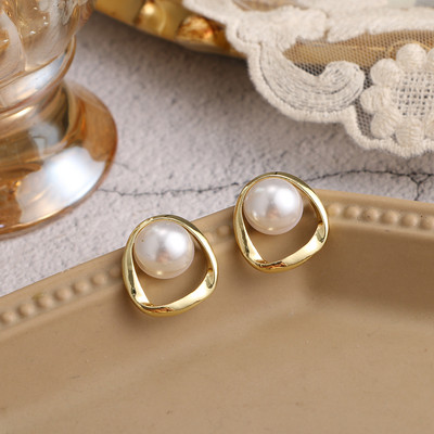 Cercei cu perle simulate de epocă mari, drăguți, la modă, elegante, create, cercei cu șnur de perle, pentru cadou de petrecere de nuntă