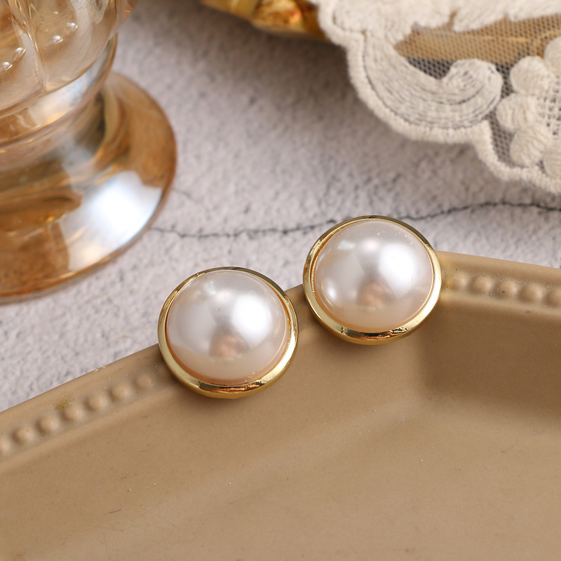 Cercei cu perle simulate de epocă mari, drăguți, la modă, elegante, create, cercei cu șnur de perle, pentru cadou de petrecere de nuntă