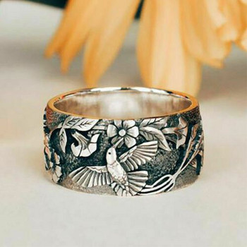 Hummingbird Bird Flower Ring Vintage αισθητικά κοσμήματα για γυναικεία δαχτυλίδια Πολυτελή δαχτυλίδια κοσμημάτων για γυναίκες Χονδρική