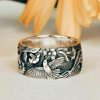 Hummingbird Bird Flower Ring Vintage αισθητικά κοσμήματα για γυναικεία δαχτυλίδια Πολυτελή δαχτυλίδια κοσμημάτων για γυναίκες Χονδρική