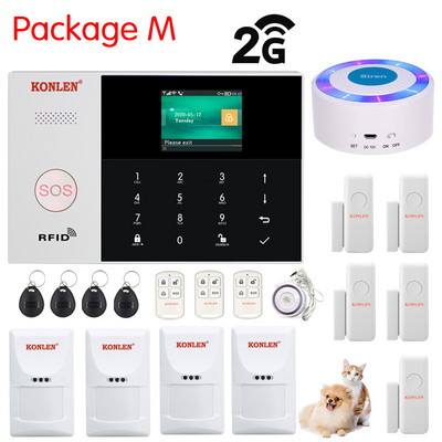 Tuya Smart Life WIFI GSM signalizacijos sistemos 4G 3G 2G Secuity Namų apsaugos nuo vagystės valdymo skydelis Belaidis laidinis durų judesio jutiklis