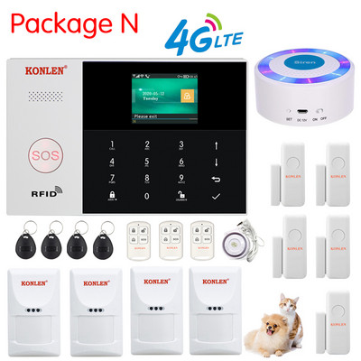 Tuya Smart Life WIFI GSM signalizacijos sistemos 4G 3G 2G Secuity Namų apsaugos nuo vagystės valdymo skydelis Belaidis laidinis durų judesio jutiklis