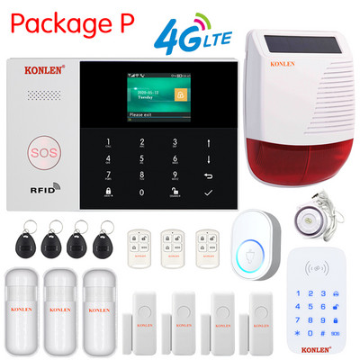 Tuya Smart Life WIFI GSM signalizacijos sistemos 4G 3G 2G Secuity Namų apsaugos nuo vagystės valdymo skydelis Belaidis laidinis durų judesio jutiklis