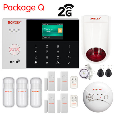 Tuya Smart Life WIFI GSM signalizacijos sistemos 4G 3G 2G Secuity Namų apsaugos nuo vagystės valdymo skydelis Belaidis laidinis durų judesio jutiklis