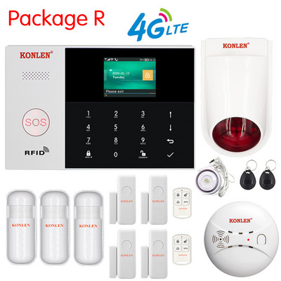 Tuya Smart Life WIFI GSM signalizacijos sistemos 4G 3G 2G Secuity Namų apsaugos nuo vagystės valdymo skydelis Belaidis laidinis durų judesio jutiklis