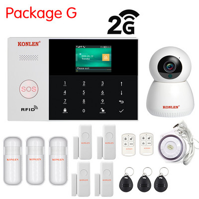 Tuya Smart Life WIFI GSM signalizacijos sistemos 4G 3G 2G Secuity Namų apsaugos nuo vagystės valdymo skydelis Belaidis laidinis durų judesio jutiklis