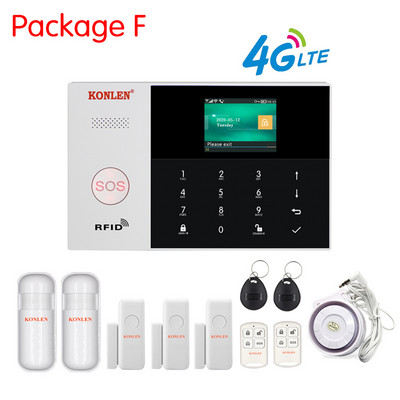 Tuya Smart Life WIFI GSM signalizacijos sistemos 4G 3G 2G Secuity Namų apsaugos nuo vagystės valdymo skydelis Belaidis laidinis durų judesio jutiklis