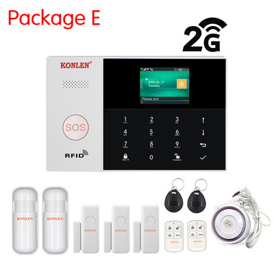 Tuya Smart Life WIFI GSM signalizacijos sistemos 4G 3G 2G Secuity Namų apsaugos nuo vagystės valdymo skydelis Belaidis laidinis durų judesio jutiklis