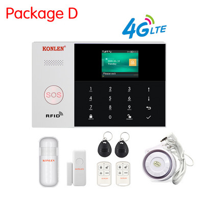 Tuya Smart Life WIFI GSM signalizacijos sistemos 4G 3G 2G Secuity Namų apsaugos nuo vagystės valdymo skydelis Belaidis laidinis durų judesio jutiklis