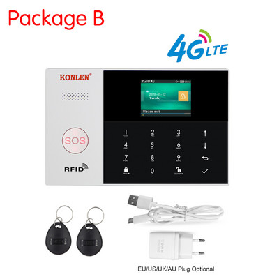 Tuya Smart Life WIFI GSM signalizacijos sistemos 4G 3G 2G Secuity Namų apsaugos nuo vagystės valdymo skydelis Belaidis laidinis durų judesio jutiklis