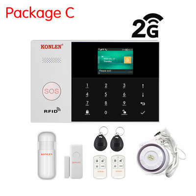 Tuya Smart Life WIFI GSM signalizacijos sistemos 4G 3G 2G Secuity Namų apsaugos nuo vagystės valdymo skydelis Belaidis laidinis durų judesio jutiklis