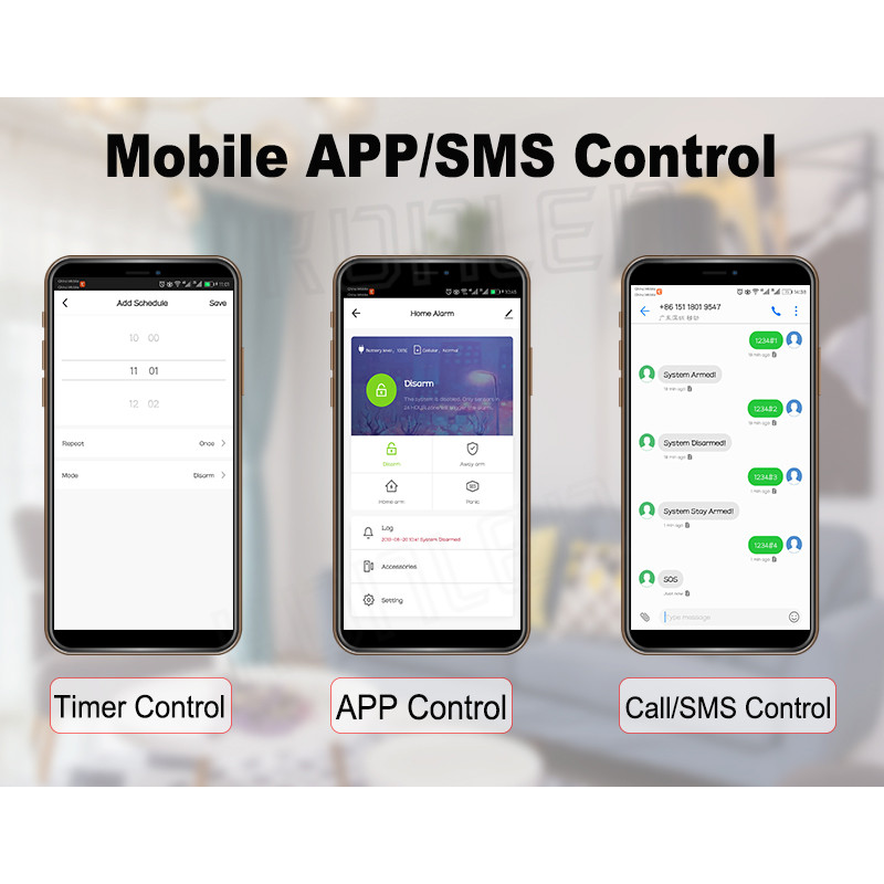 Tuya Smart Life WIFI GSM signalizacijos sistemos 4G 3G 2G Secuity Namų apsaugos nuo vagystės valdymo skydelis Belaidis laidinis durų judesio jutiklis