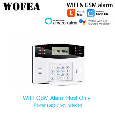 Wofea IOS Android Tuya Smart lifeAPP vadība bezvadu mājas drošības Wifi GSM signalizācijas sistēma Divvirzienu domofons SMS paziņojums par barošanu