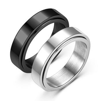 Anxiety Ring Fidget Spinner Rings For Women Пръстени от неръждаема стомана Fidgets Rotate Freely Антистрес аксесоари Мъжки бижута