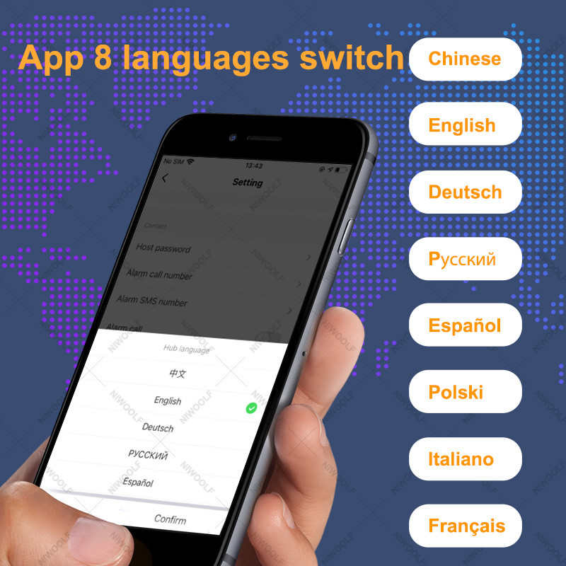 „Wi-Fi“ GSM signalizacijos sistema „Tuya Smart Home“ apsaugos nuo įsilaužimo signalizacija 433MHz belaidžio pagrindinio kompiuterio programos valdymo palaikymas „Alexa Google“