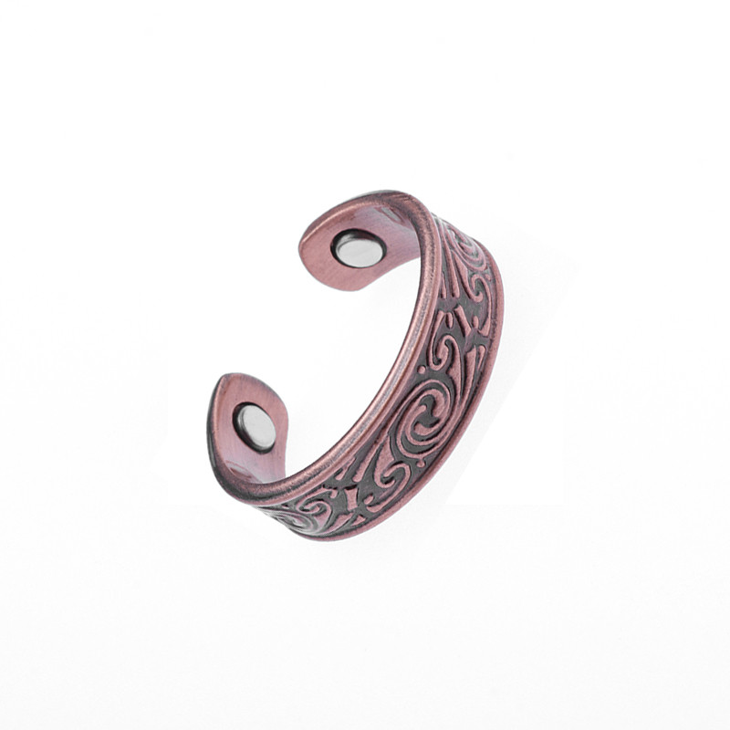 Fashion Classic Plum Blossom Cupru Inel de deschidere reglabil magnetic pentru femei Bijuterii trend