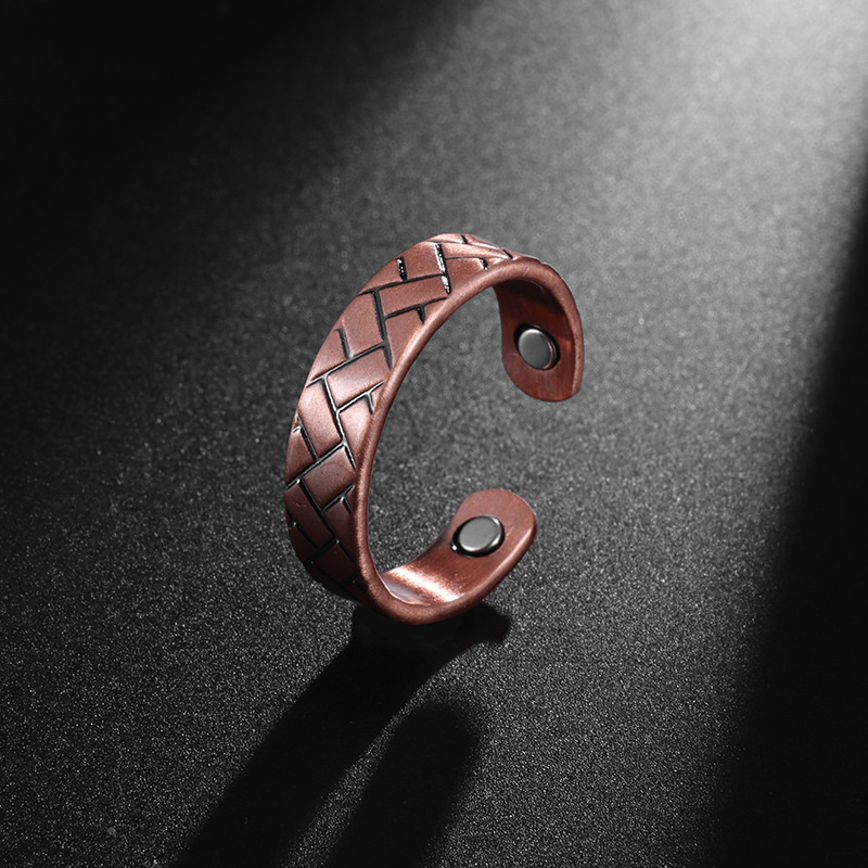 Fashion Classic Plum Blossom Cupru Inel de deschidere reglabil magnetic pentru femei Bijuterii trend